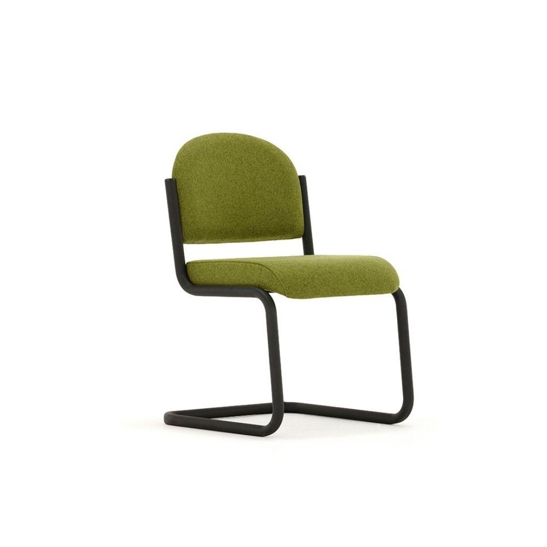 A64 Public Space No Arms Cantilever Frame, Upholstered Seat and Back