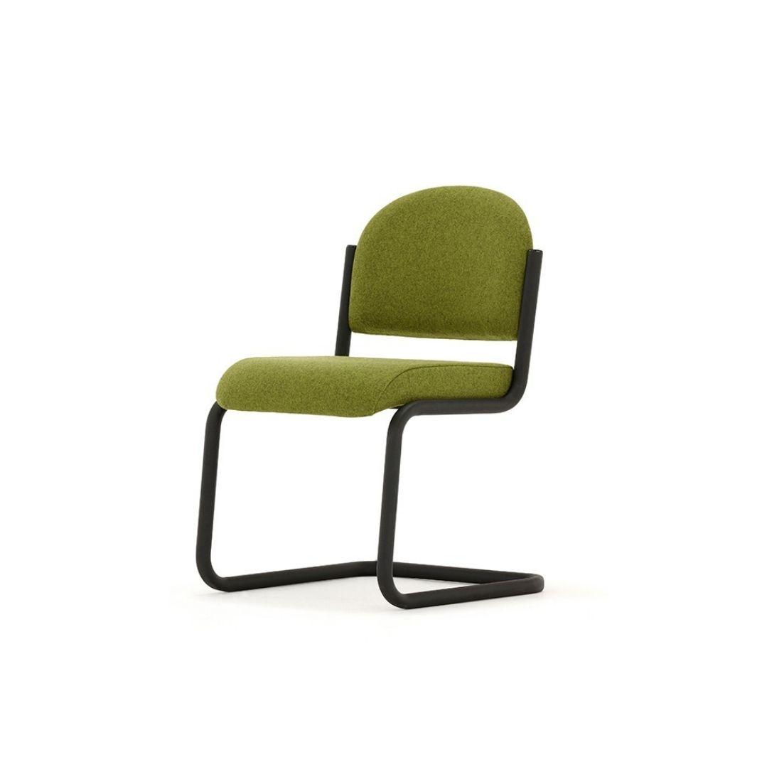 A64 Public Space No Arms Cantilever Frame, Upholstered Seat and Back