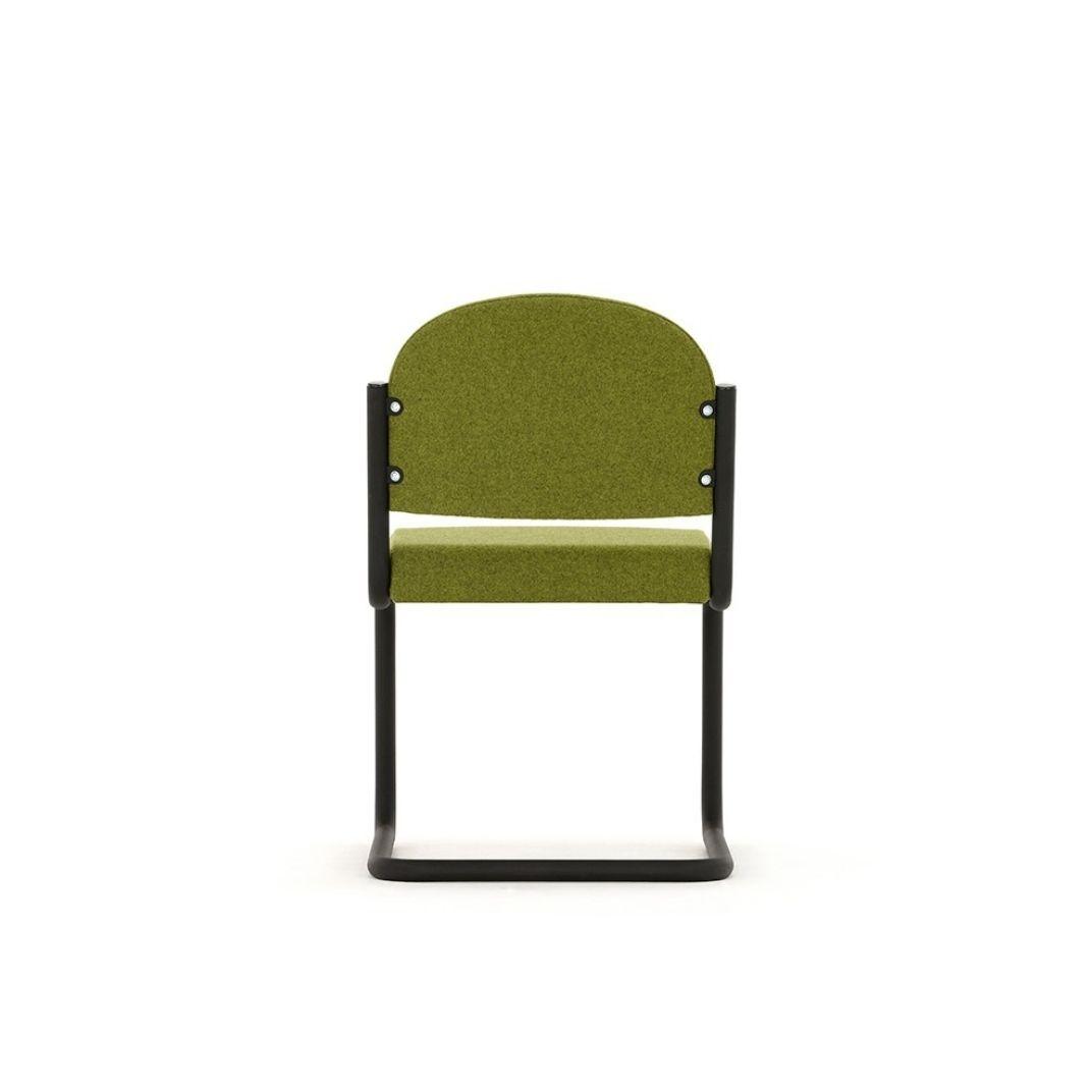 A64 Public Space No Arms Cantilever Frame, Upholstered Seat and Back