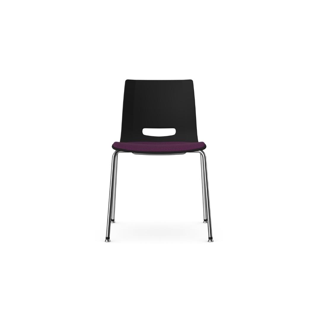 Casper Side Chair With Upholstered Seat Pan and 4 Leg Frame