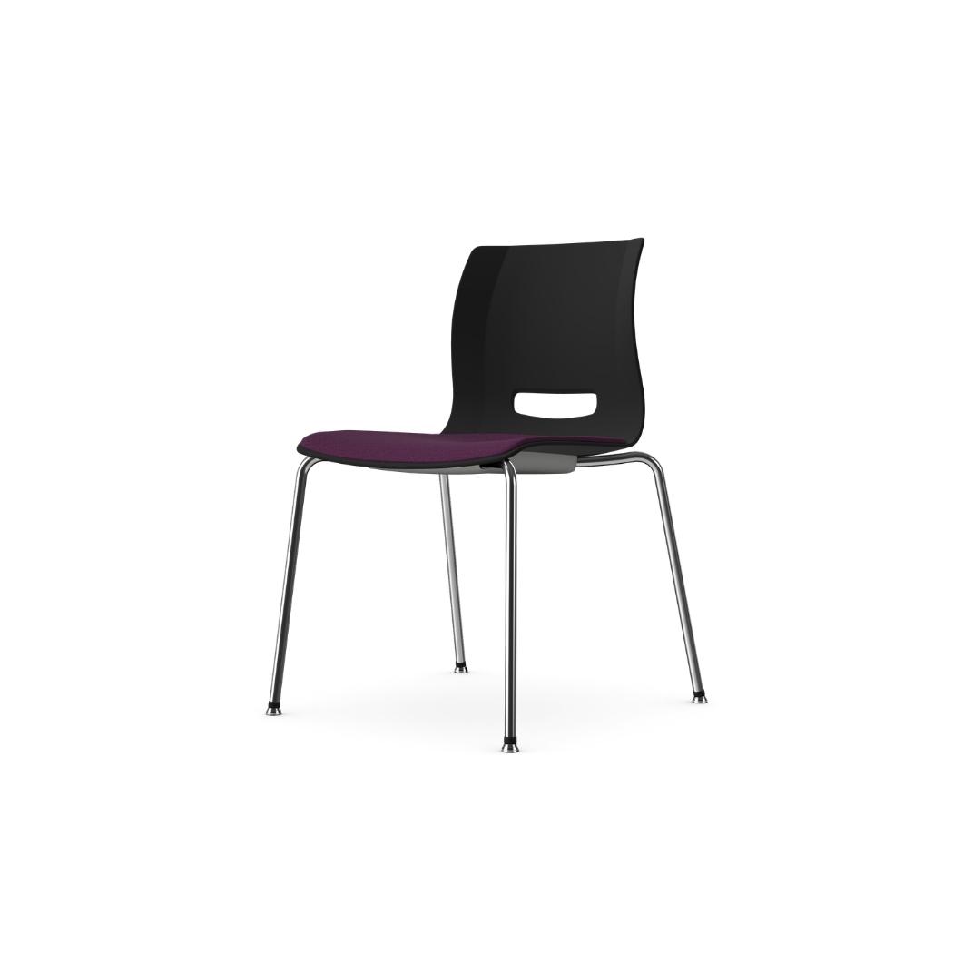 Casper Side Chair With Upholstered Seat Pan and 4 Leg Frame