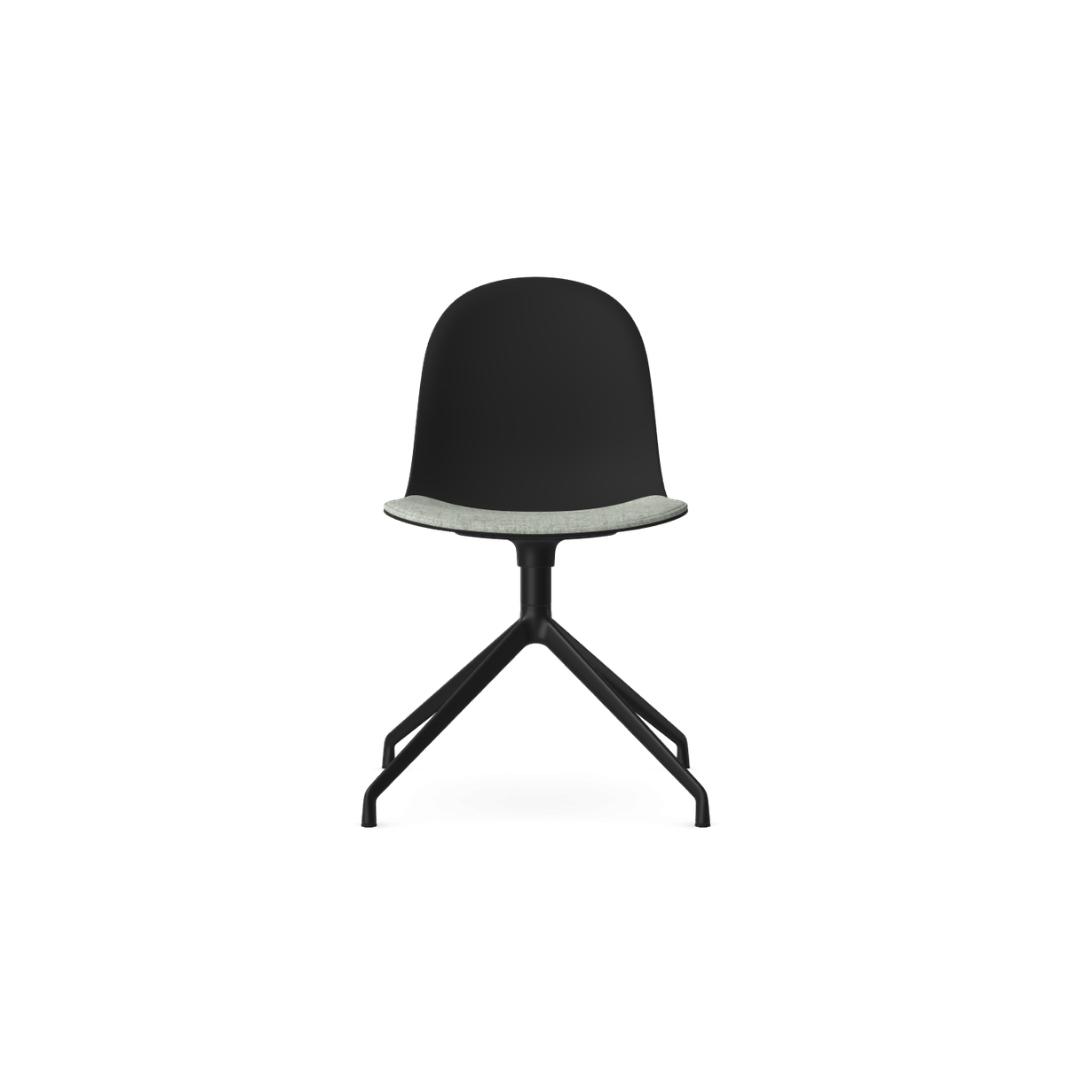 Kin Side Chair With 4 Star Swivel Base, Upholstered Seat Pad