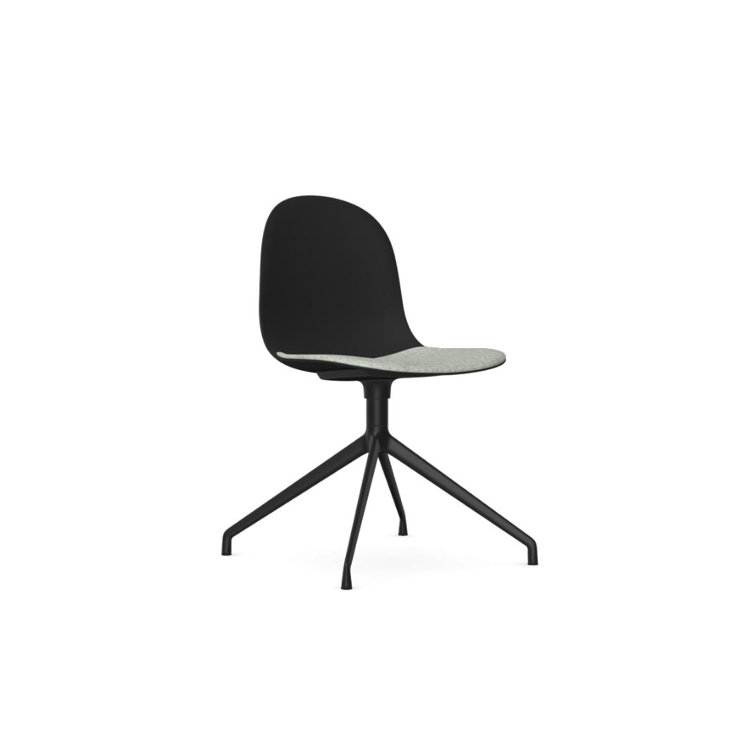 Kin Side Chair With 4 Star Swivel Base, Upholstered Seat Pad
