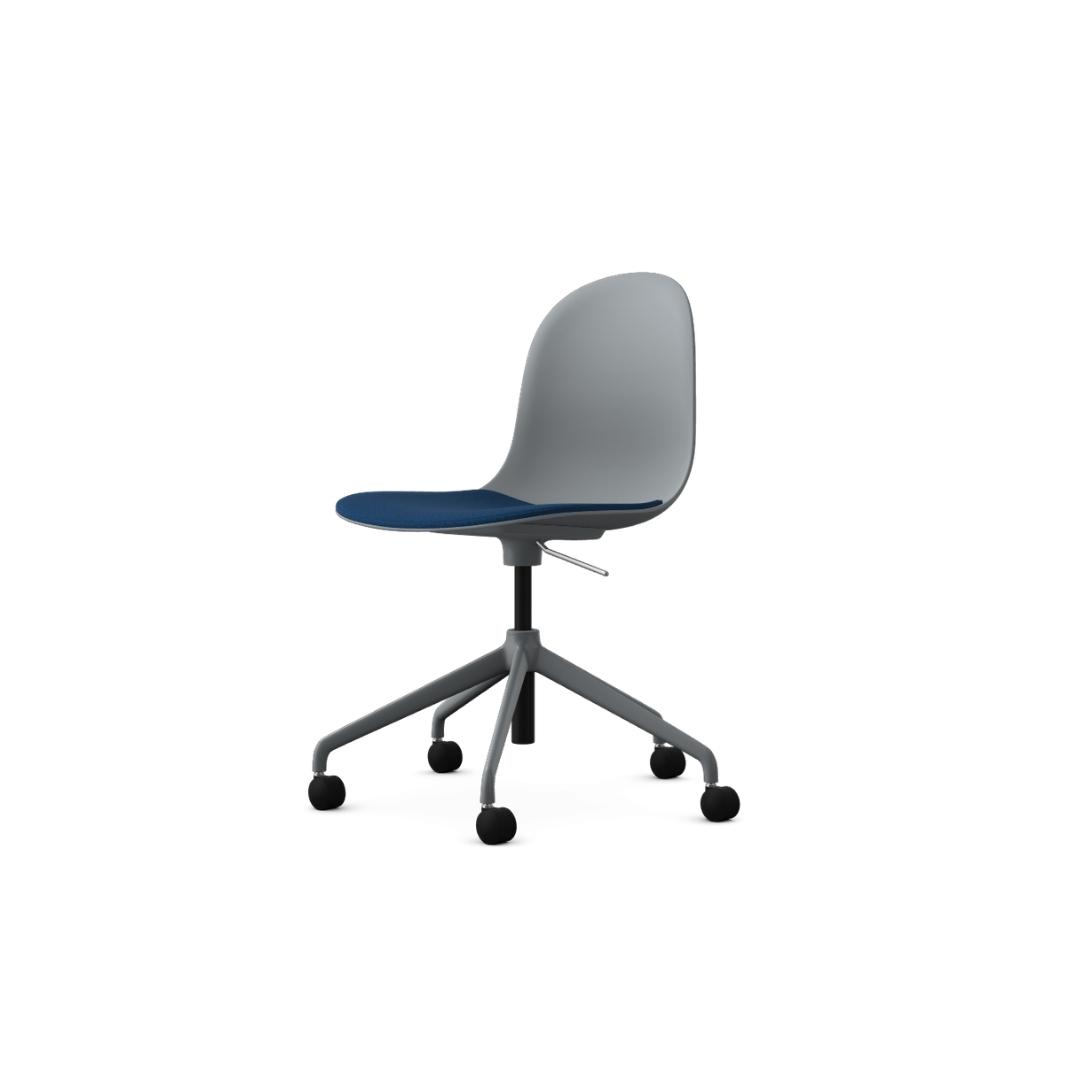 Kin Side Chair, 5 Star Swivel Base with Upholstered Seat Pad