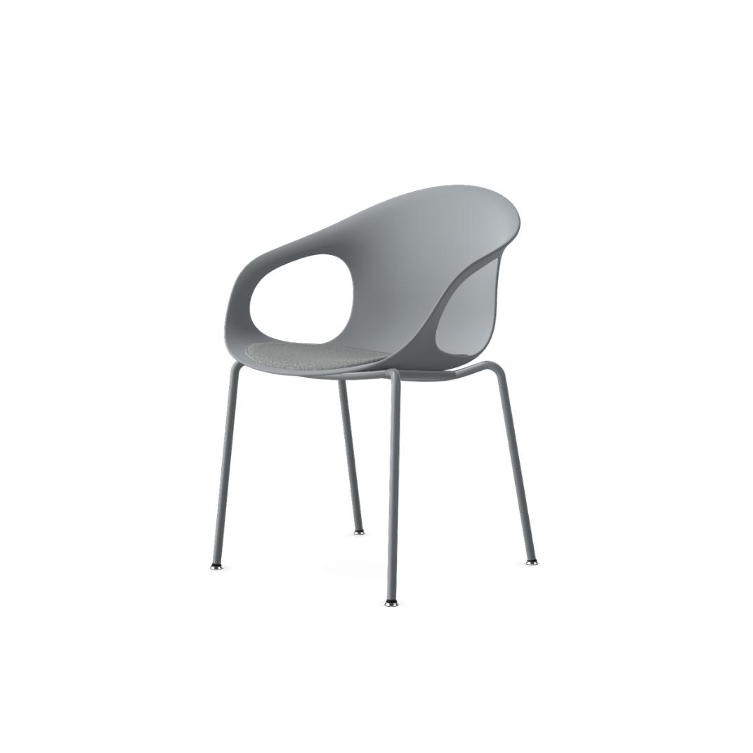 KIN202U1 - Kin Arm Chair, 4 Leg Frame with Upholstered Seat Pad