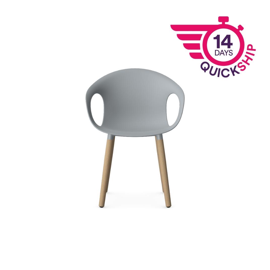 Kin Arm Chair, Wood Legs