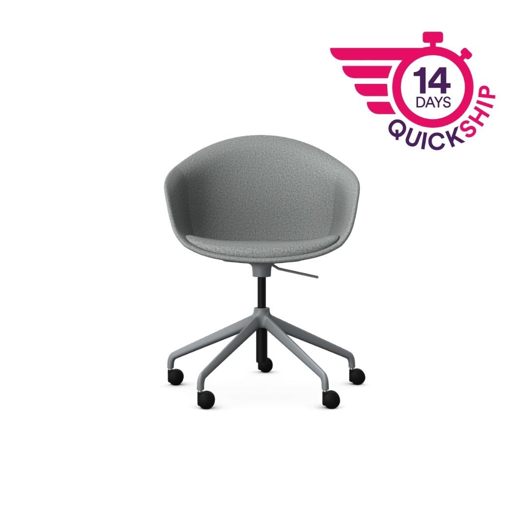 Kin Tub Chair, 5 Star Swivel Base with Fully Upholstered Shell