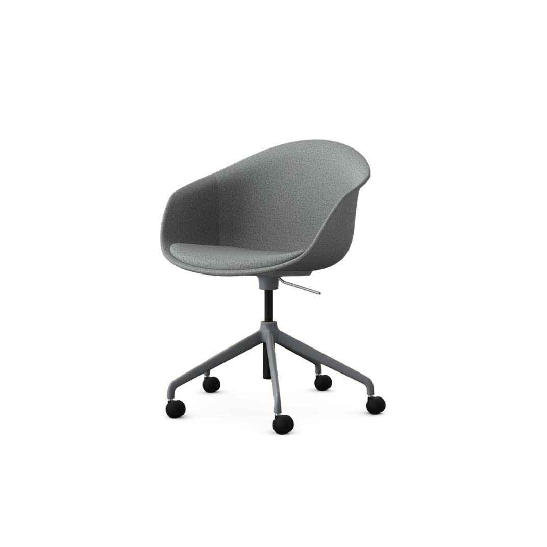 Kin Tub Chair, 5 Star Swivel Base with Fully Upholstered Shell