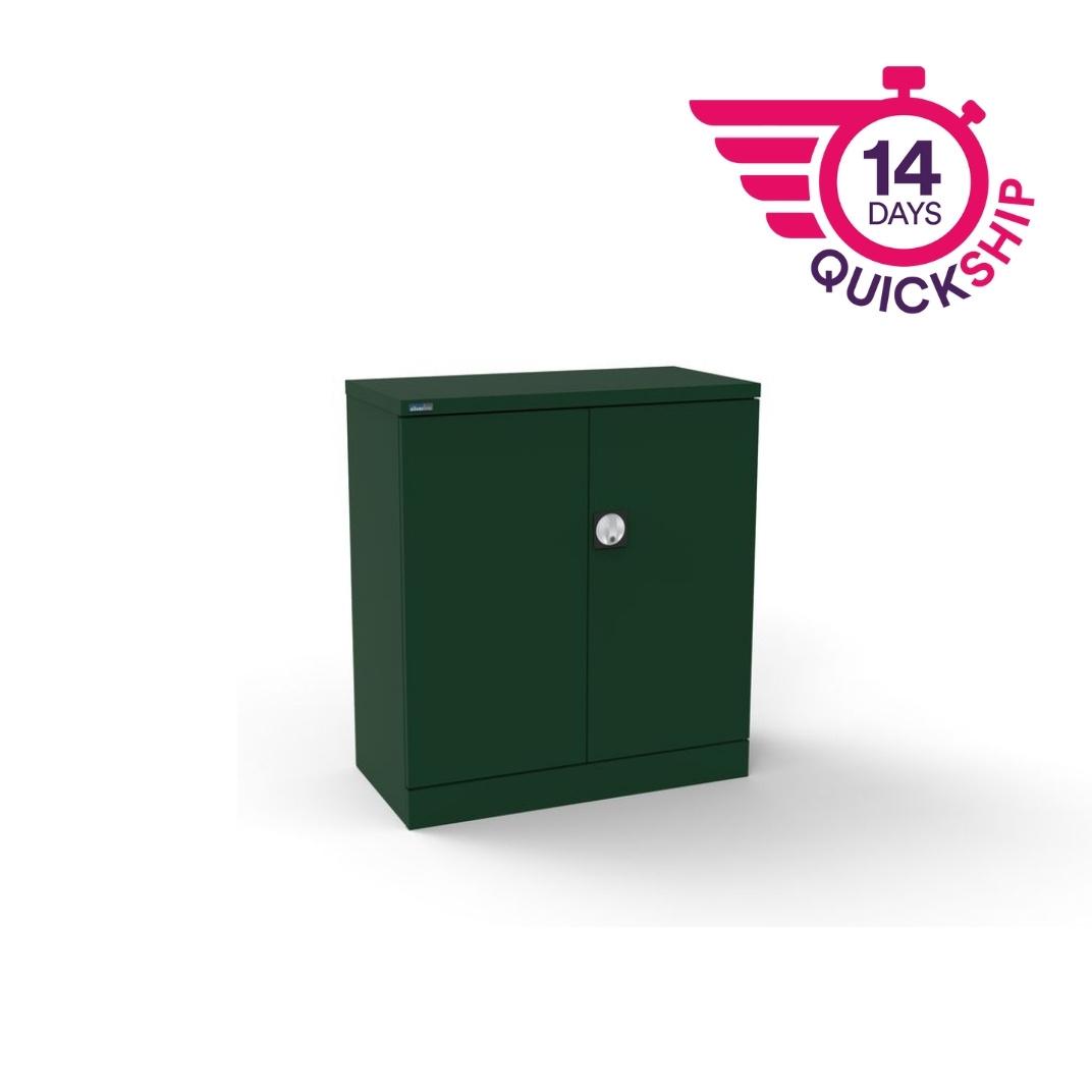 CUEC4AGS - Kontrax Steel Cupboard - 1020mmH 2 double door - assembled c/w 1 shelf