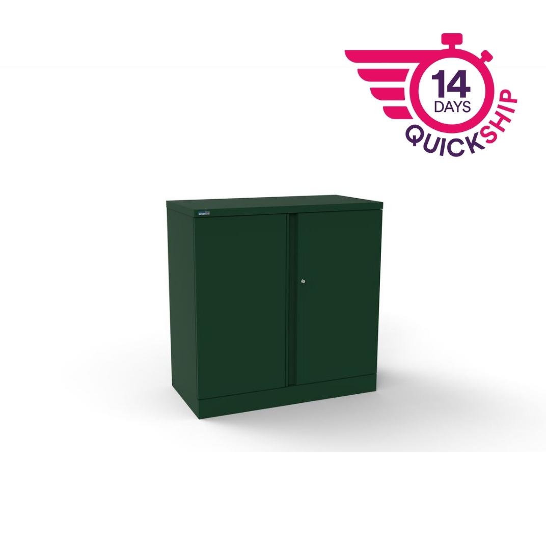 CULM4SD - M:Line Steel Cupboard - 1020mmH 2 double door - assembled c/w 1 shelf