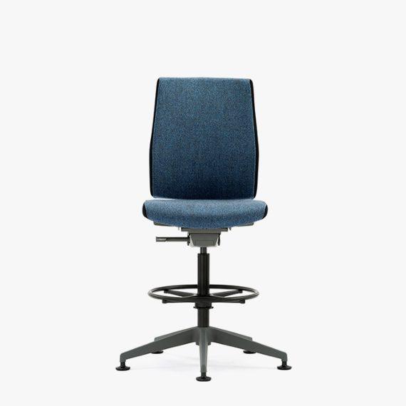 FLX740D Freeflex Stool With Graphite Components and Contrasting Side Panels and Back Insert