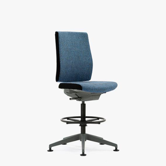 FLX740D Freeflex Stool With Graphite Components and Contrasting Side Panels and Back Insert