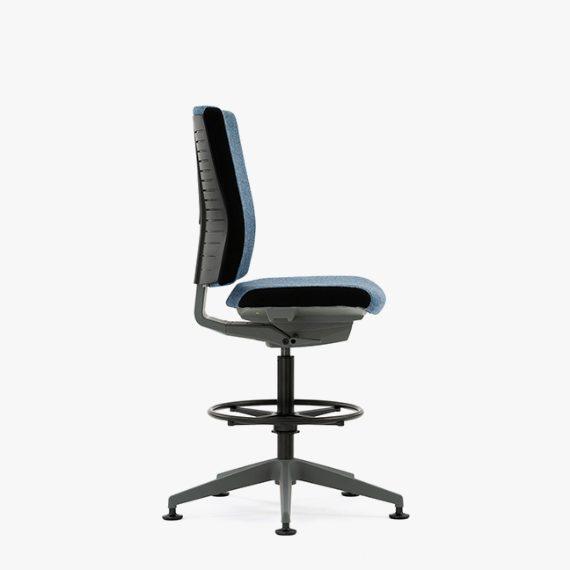 FLX740D Freeflex Stool With Graphite Components and Contrasting Side Panels and Back Insert