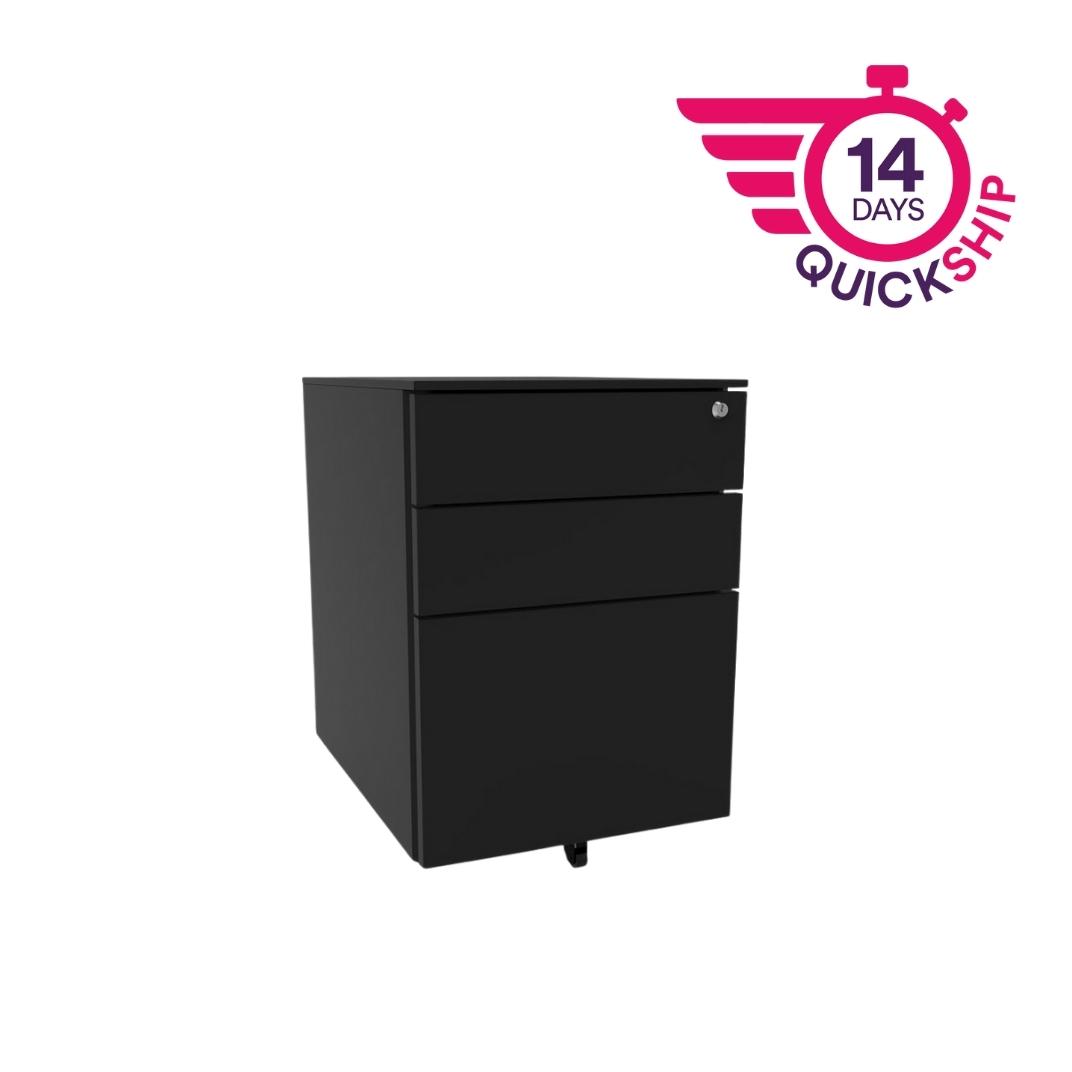 PDBP54SD - 3 drawer standard mobile pedestal with 1 filing and 2 personal drawers