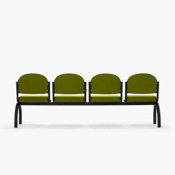 A180-SSSS Public Space Beam Four Unit Beam Seating With No Arms