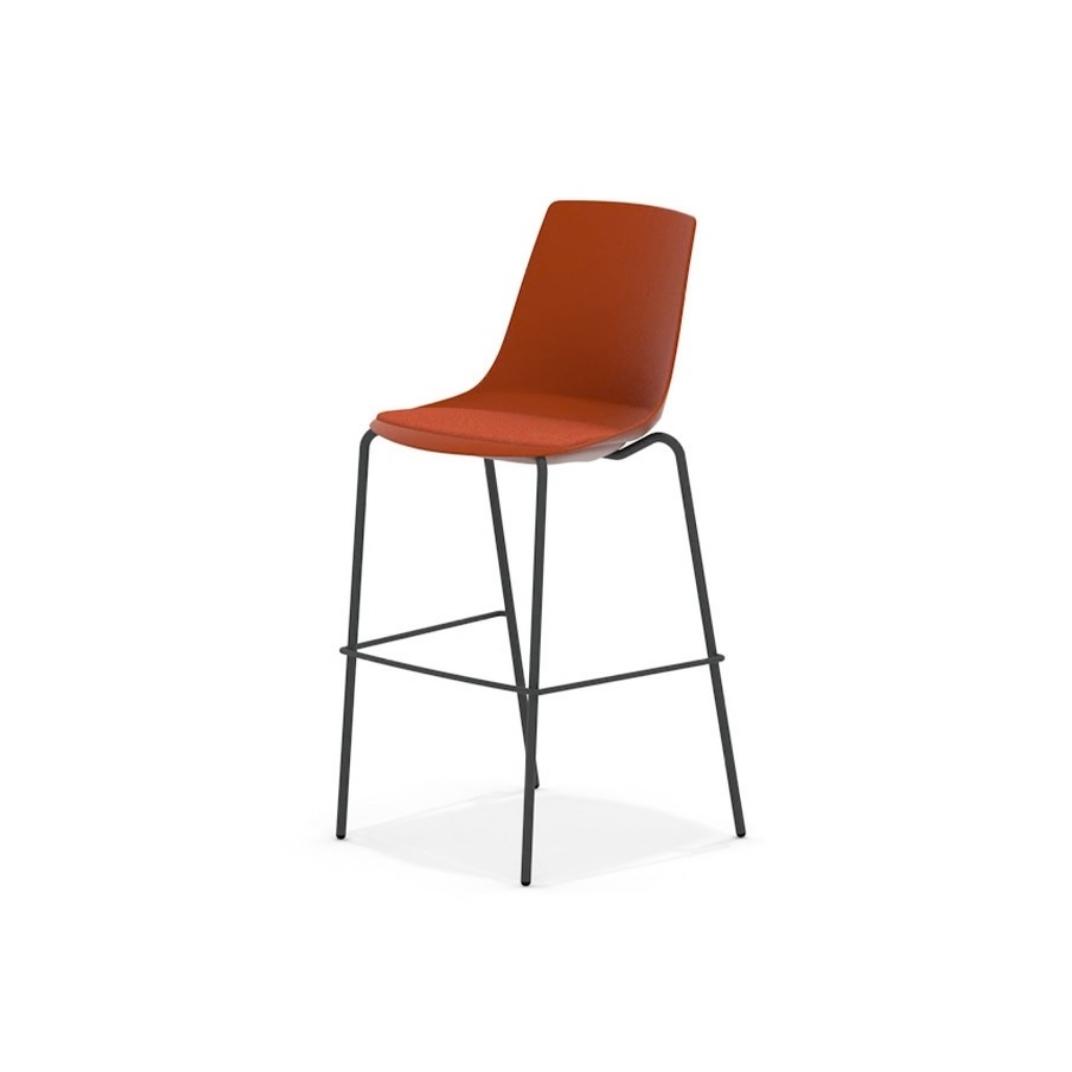 ARL 31 High Stool Frame, 4 Leg Frame, Upholstered Seat pad