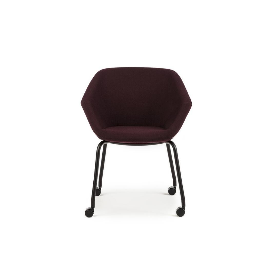 Clara Side Chair on a 4 Leg Frame With Castors