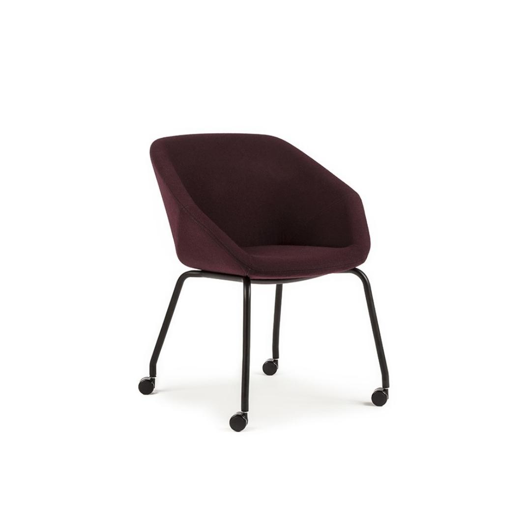 Clara Side Chair on a 4 Leg Frame With Castors