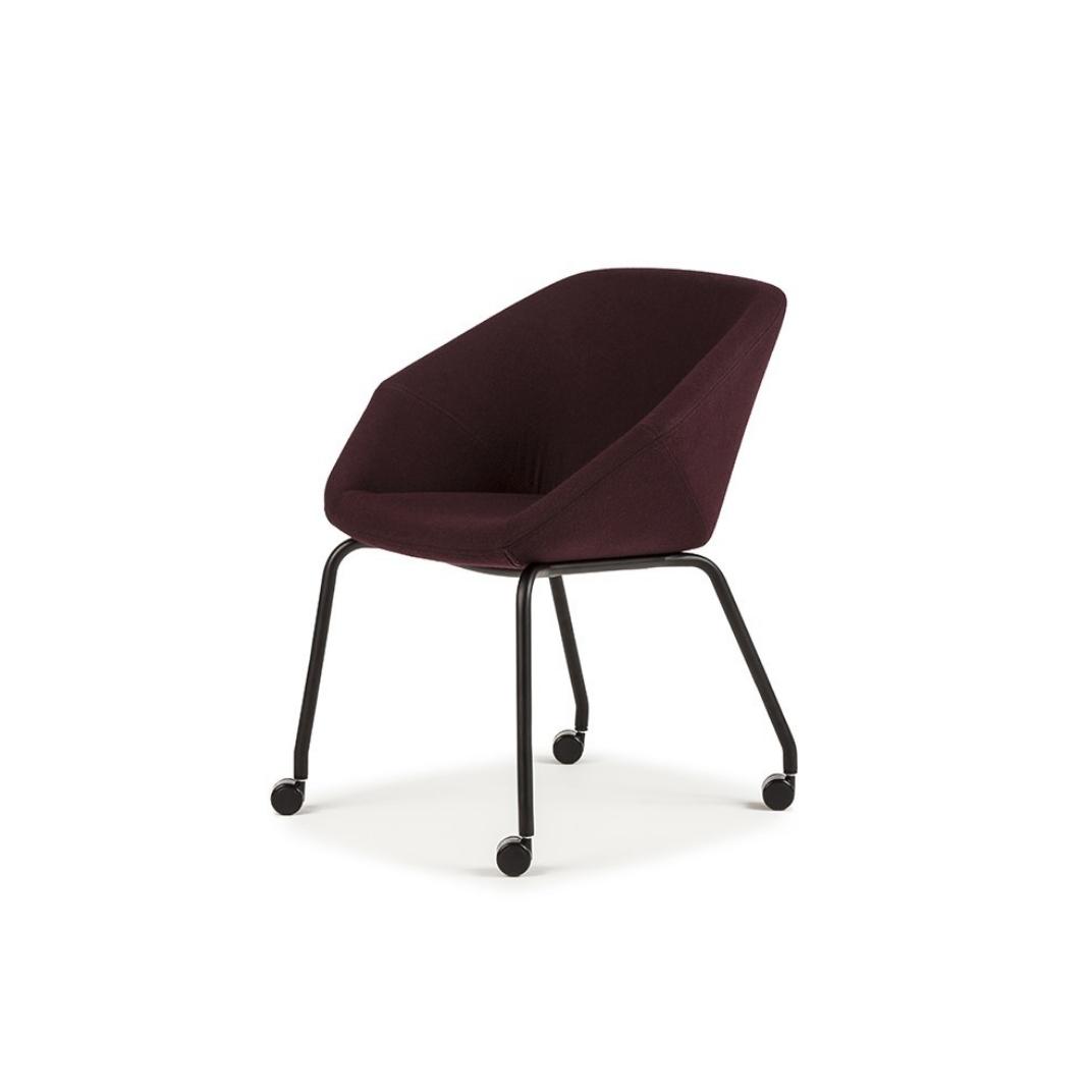 Clara Side Chair on a 4 Leg Frame With Castors