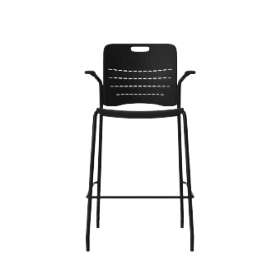 JNY05A - Jonny 4 Leg Frame Stool with Glides and Arms