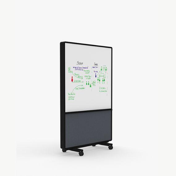 AW2012FFD Adapt Wall with Fabric and Drywipe Upper Panels and Fabric Lower Panels