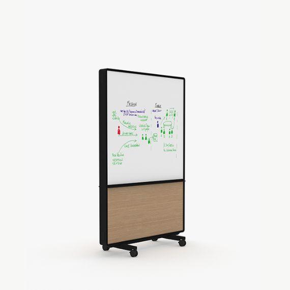 AW2012MMD Adapt Wall with Magnetic Drywipe Upper Panels and MFC Lower Panels