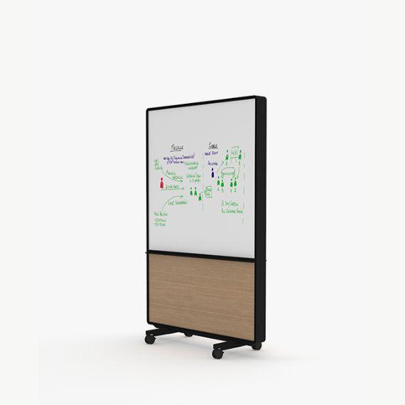 AW2012MMD Adapt Wall with Magnetic Drywipe Upper Panels and MFC Lower Panels
