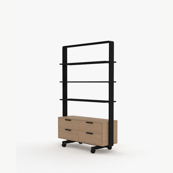 AW2012SH3DW4 Adapt Wall 3 Shelf Unit and Sliding Door Unit