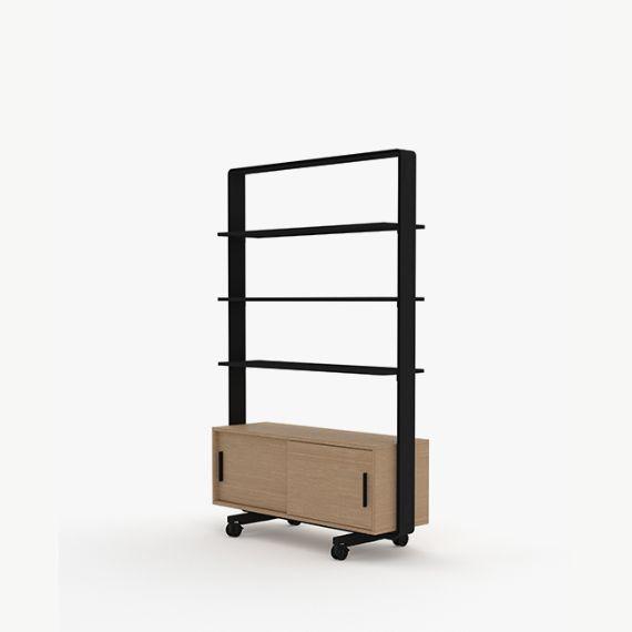 AW2012CHSL Adapt Wall 3 Shelf Unit and 4 Drawer Storage Unit