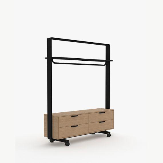 AW2016CHDW4 Adapt Wall with Coat Hanger and 4 Drawer Storage Unit