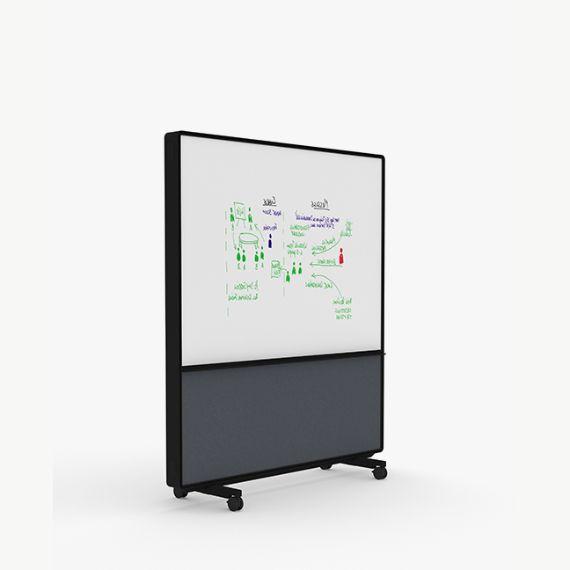 AW2016FFMD Adapt Wall with Fabric and Magnetic Drywipe Upper Panels and Fabric Lower Panels