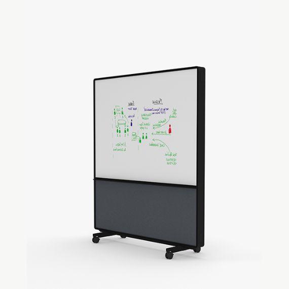 AW2016FFMD Adapt Wall with Fabric and Magnetic Drywipe Upper Panels and Fabric Lower Panels