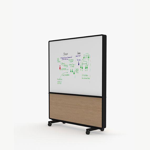 AW2016MMD Adapt Wall with Magnetic Drywipe Upper Panels and MFC Lower Panels