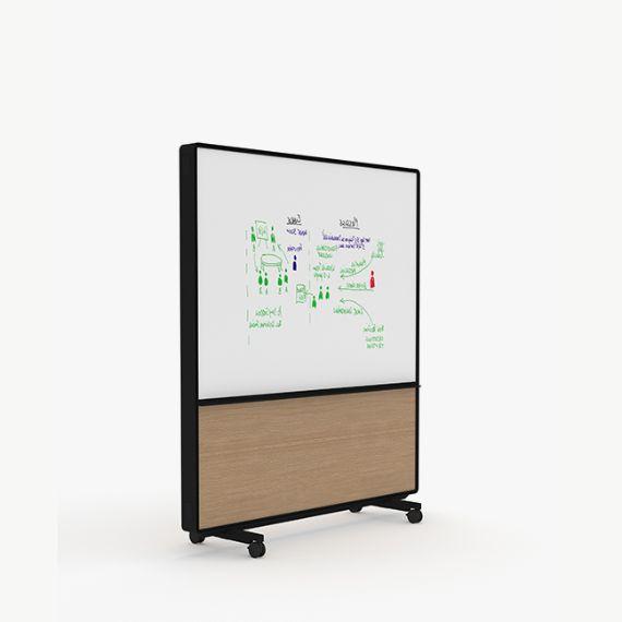 AW2016MFD Adapt Wall with Fabric and Drywipe Upper Panels and MFC Lower Panels