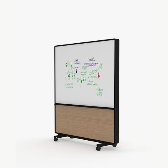 AW2016MFD Adapt Wall with Fabric and Drywipe Upper Panels and MFC Lower Panels