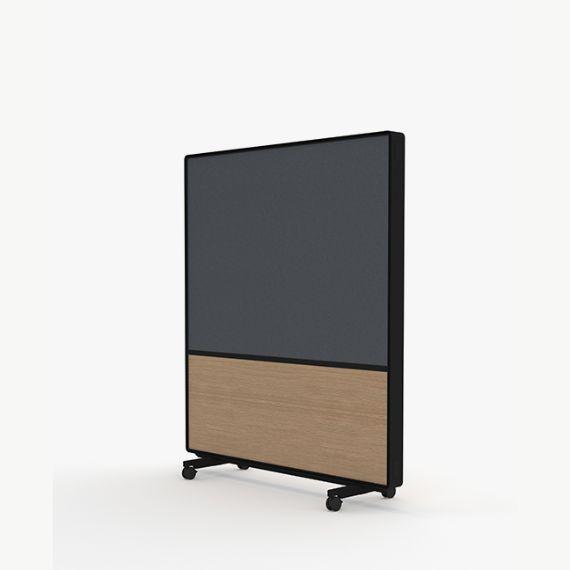 AW2012MFD Adapt Wall with Fabric and Drywipe Upper Panels and MFC Lower Panels