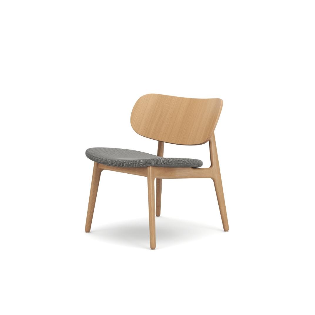 PLC Lounge Chair with Upholstered Seat Pad