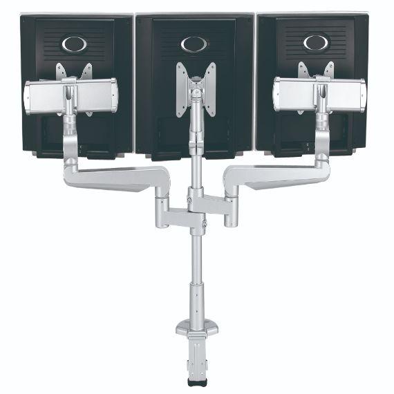 CMS2977S -  Ascend Multimount Triple Screen with Desk Clamp and Lateral Extension Plates 