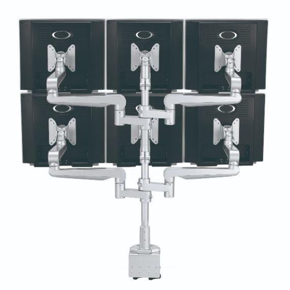 CMS2982S - Ascend Multimount Six Screen with Desk Clamp