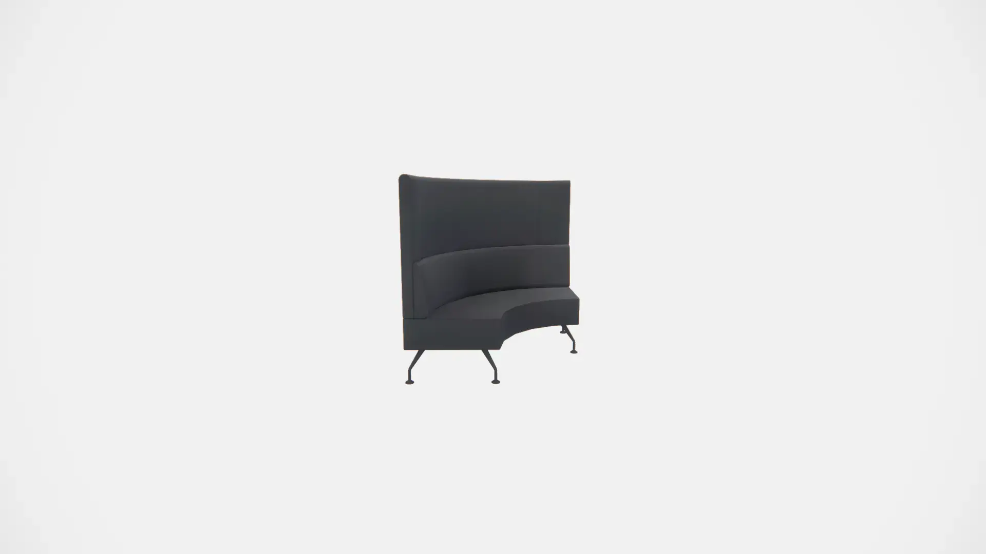 PR-27 HB - Perimeter High Back Curved Sofa Unit 90 Degree