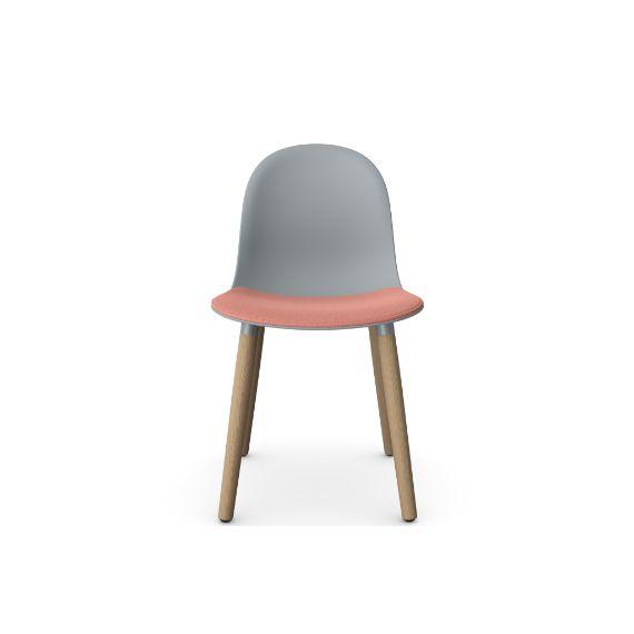 Kin Side Chair, Wood Legs with Upholstered Seat Pad