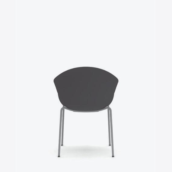 Kin Tub Chair With 4 Leg Frame, Upholstered Shell