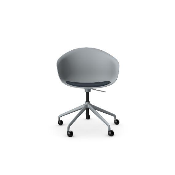 KIN305U1 Kin Tub  Chair With 5 Star Swivel Base, Upholstered Seat Pad