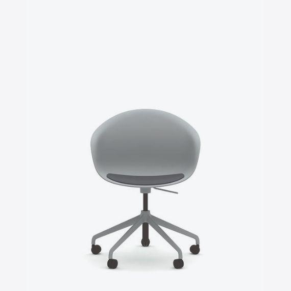 KIN305U1 Kin Tub  Chair With 5 Star Swivel Base, Upholstered Seat Pad