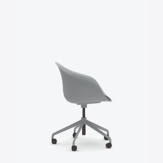 KIN305U1 Kin Tub  Chair With 5 Star Swivel Base, Upholstered Seat Pad