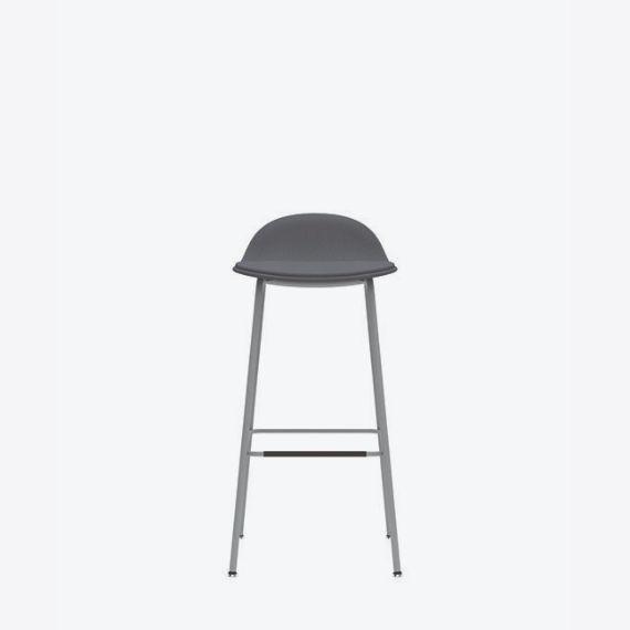 KIN502U3 Low Back Stool With 4 Leg Frame, Upholstered Shell