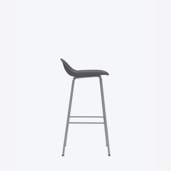 KIN502U3 Low Back Stool With 4 Leg Frame, Upholstered Shell