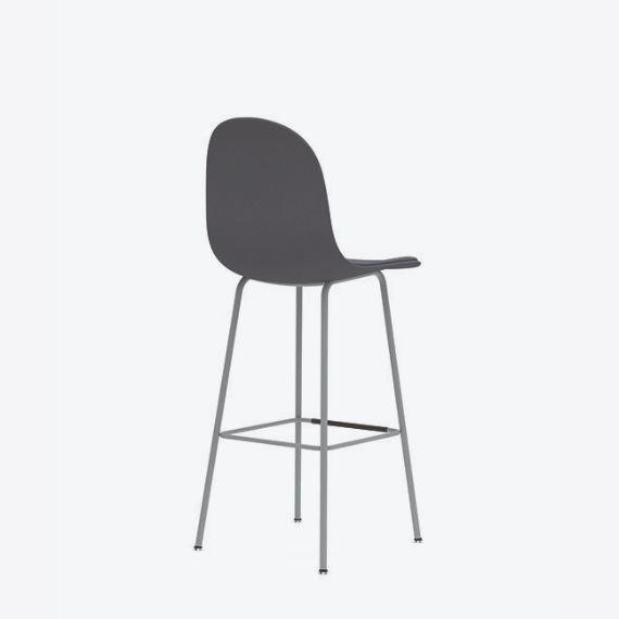 KIN602U3 Kin High Back Stool With 4 Leg Frame, Upholstered Shell