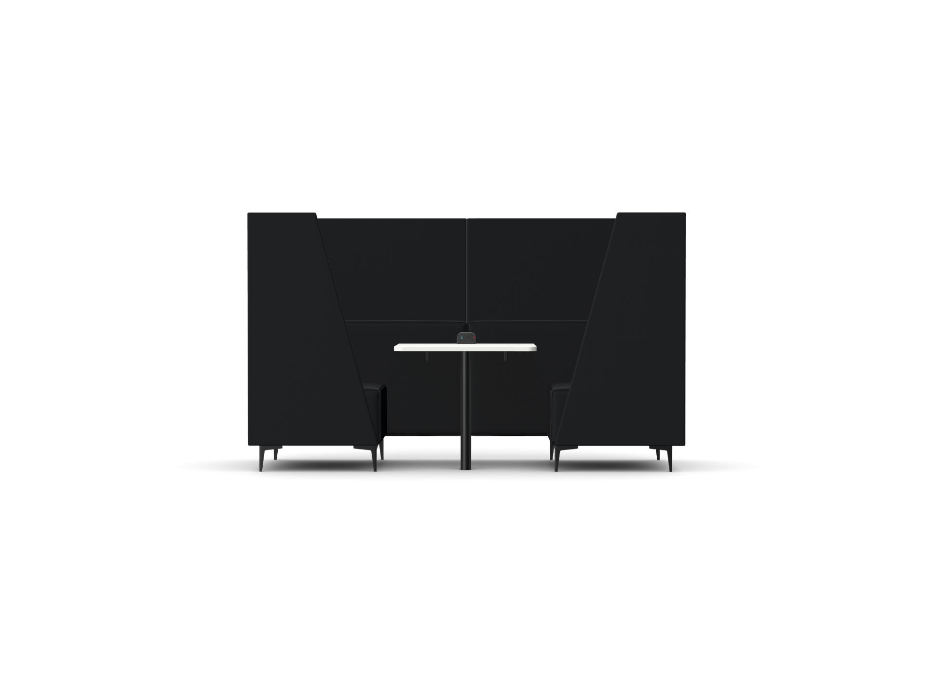 OB-SL-C10 Oban Two Seat High Back Enclosed Booth with Table
