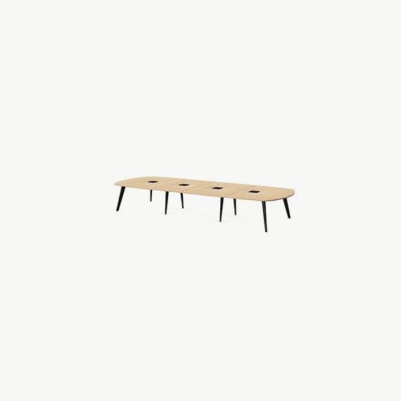 PLBMT4818-AB Pailo Boat Shaped Project Table With Cut Out for Power - 4800mm x 1800mm